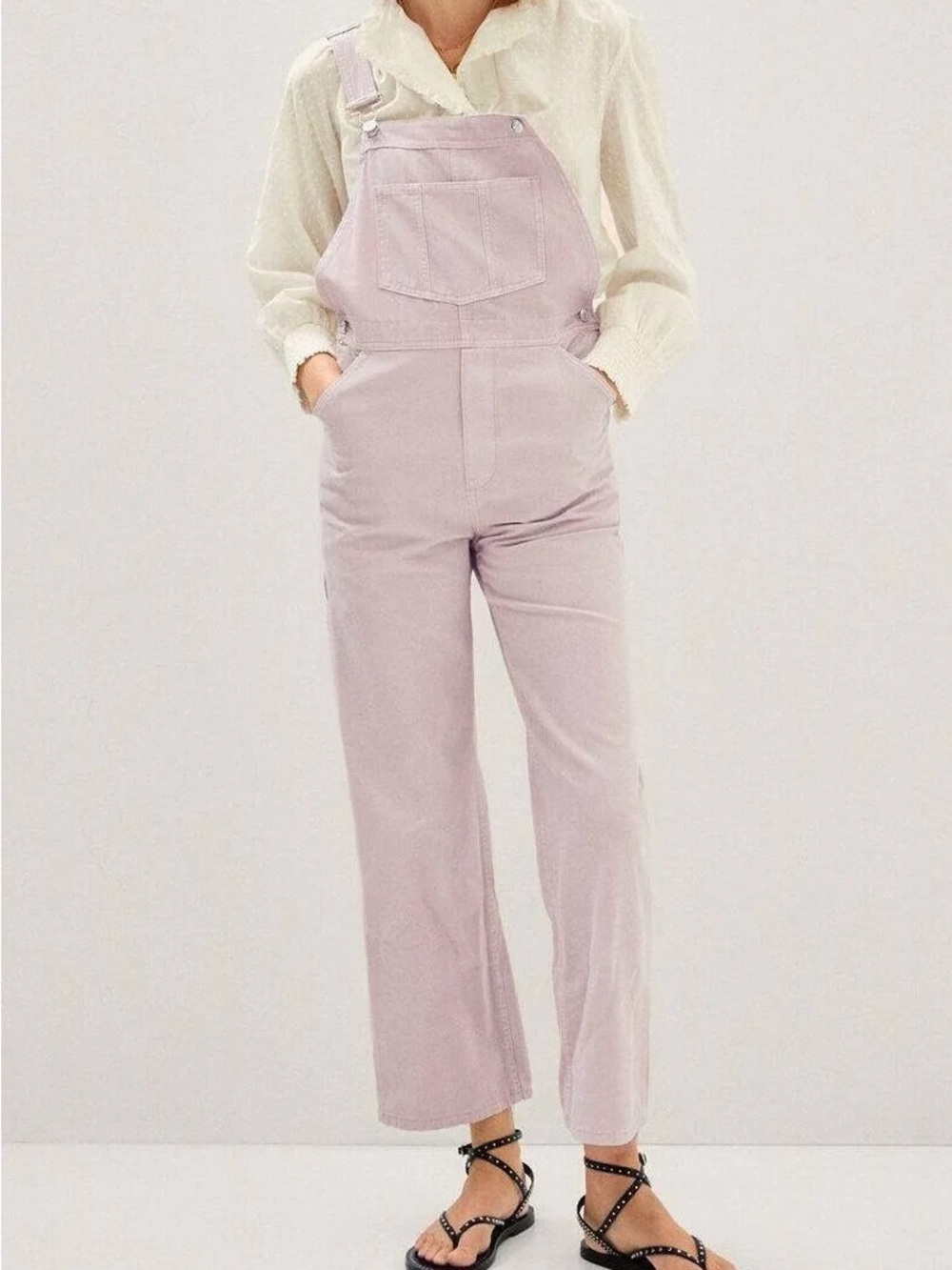 Mango Blush Pink Cotton Overalls - Picture 1 of 11